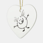 Goofy Doodle Guy Heart Ornament (Links)