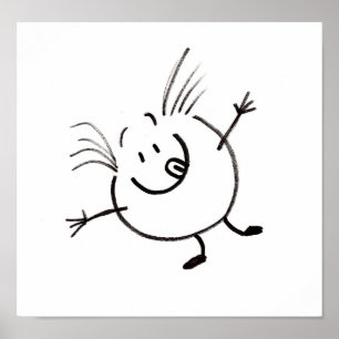 Goofy Doodle Guy Poster