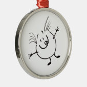 Goofy Doodle Guy Round Ornament (Rechts)