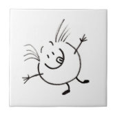 Goofy Doodle Guy Tile Tegeltje (Voorkant)