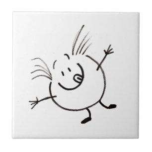 Goofy Doodle Guy Tile Tegeltje