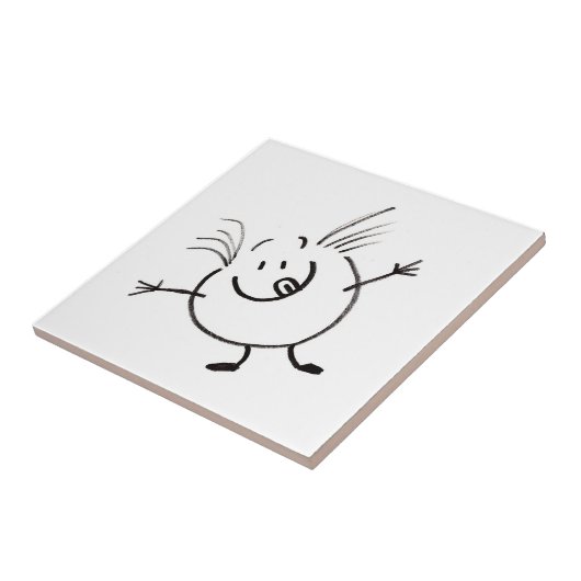 Goofy Doodle Guy Tile Tegeltje (Zijkant)