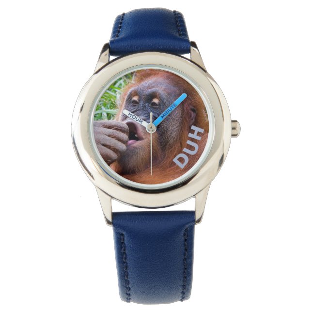 Goofy Expression Orangutan Watch Horloge (Voorkant)