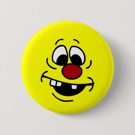 Goofy Face Grumpey Ronde Button 5,7 Cm (Voorkant)