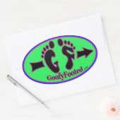 Goofy Footy Footed Oval Logo Sticker (Envelop)