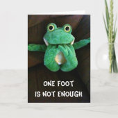 GOOFY FROG GEEFT VERJAARDAGSCOMPLIMENT KAART (Voorkant)