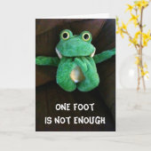 GOOFY FROG GEEFT VERJAARDAGSCOMPLIMENT KAART (Gele Bloem)