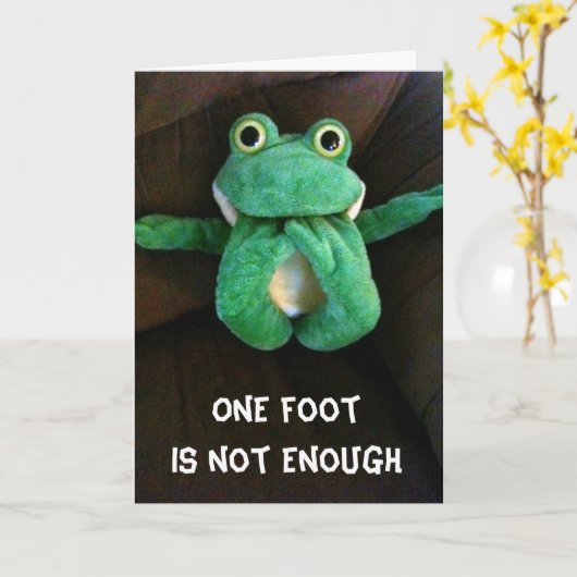 GOOFY FROG GEEFT VERJAARDAGSCOMPLIMENT KAART (Gele Bloem)