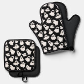 Goofy Ghosts Oven Mitt Set (Voorkant / Achterkant)