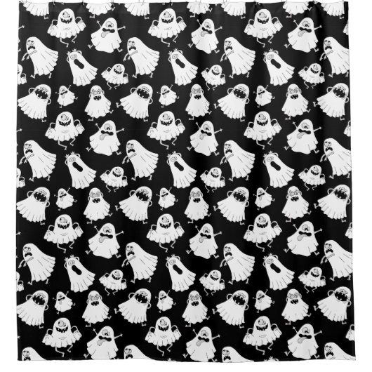 Goofy Ghosts Shower Curtain Douchegordijn (Voorkant)