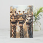 Goofy Giraffes in een bril Kaart (Staand voorkant)
