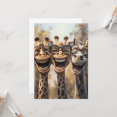 Goofy Giraffes in een bril Kaart (Voorkant / Achterkant in situ)