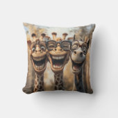 Goofy Giraffes in een bril Kussen (Voorkant)