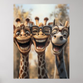 Goofy Giraffes in een bril Poster (Voorkant)