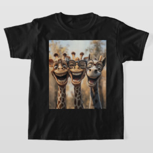 Goofy Giraffes in een bril T-shirt