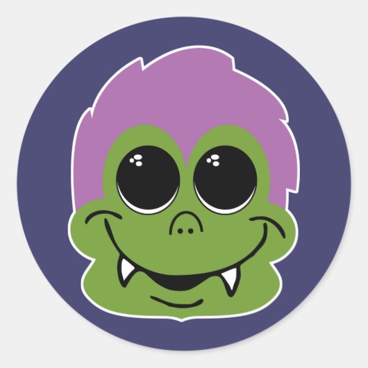 Goofy Goblin Ronde Sticker (Voorkant)