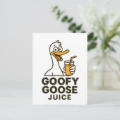 Goofy Goose Juice – Playful & Quirky Designs for F Feestdagenkaart (Staand voorkant)