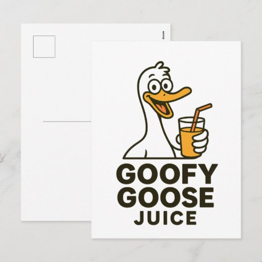 Goofy Goose Juice – Playful & Quirky Designs for F Feestdagenkaart (Voorkant / Achterkant)