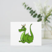 Goofy Green Dragon Briefkaart (Staand voorkant)