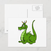 Goofy Green Dragon Briefkaart (Voorkant / Achterkant)