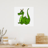 Goofy Green Dragon Poster (Keuken)