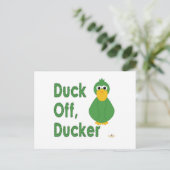 Goofy Green Duck Off, Ducker Briefkaart (Staand voorkant)