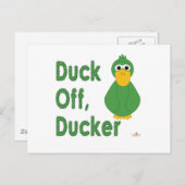 Goofy Green Duck Off, Ducker Briefkaart (Voorkant / Achterkant)