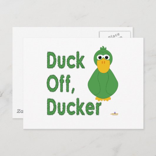 Goofy Green Duck Off, Ducker Briefkaart (Voorkant / Achterkant)
