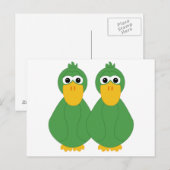 Goofy Green Ducks Briefkaart (Voorkant / Achterkant)
