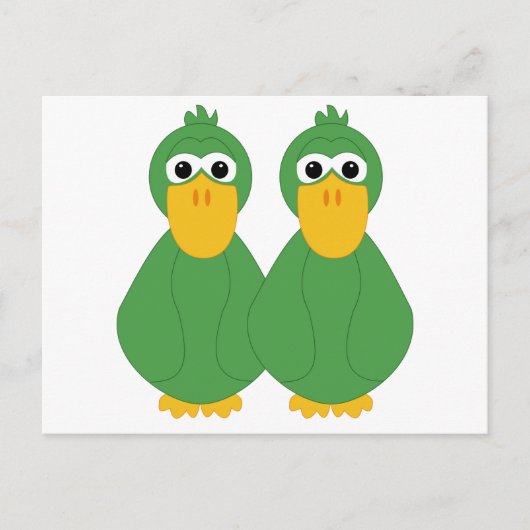 Goofy Green Ducks Briefkaart (Voorkant)
