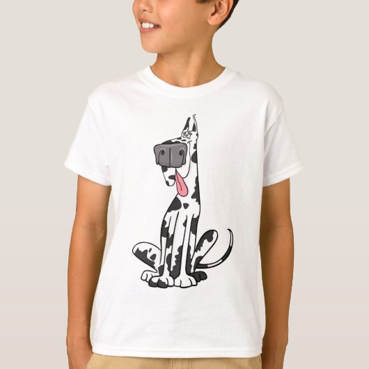 Goofy Harlequin Great Dane T-shirt (Voorkant)