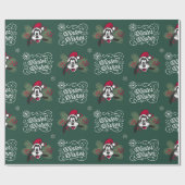 Goofy-Inspired Dark Green Red White Holiday  Cadeaupapier (Vlak)