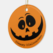 Goofy Jack-O-Lantern Face Design Ornament (Links)