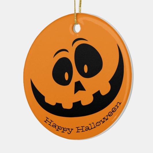 Goofy Jack-O-Lantern Face Design Ornament (Links)