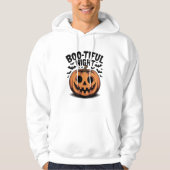Goofy Jack-O’-Lantern Pumpkin Face Art Hoodie (Voorkant)