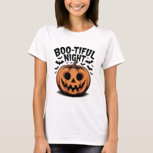Goofy Jack-O’-Lantern Pumpkin Face Art T-shirt