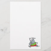 goofy jogger rhino cartoon briefpapier (Voorkant)