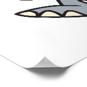 goofy jogger rhino cartoon poster (Hoek)