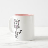 Goofy Kitten Mug Tweekleurige Koffiemok (Voorkant links)