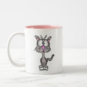 Goofy Kitten Mug Tweekleurige Koffiemok (Links)