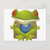 Goofy Little Meditating Green Tree Frog Briefkaart (Voorkant)