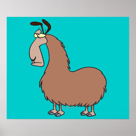 goofy llama cartoon poster (Voorkant)