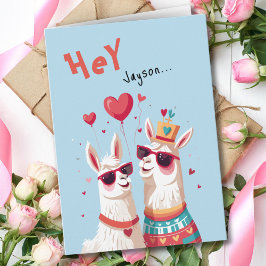 Goofy Llama Pun Kinder Grappige Valentijnsdag Kaart