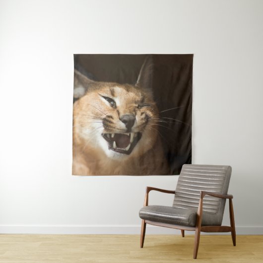 Goofy Lynx Wandkleed (In situ)