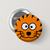 Goofy Oranje en Black Striped Tiger Ronde Button 5,7 Cm (Voorkant /achterkant)