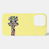 Goofy Ostrich iPhone Case - Geel Hoesje (Achterkant horizontaal)