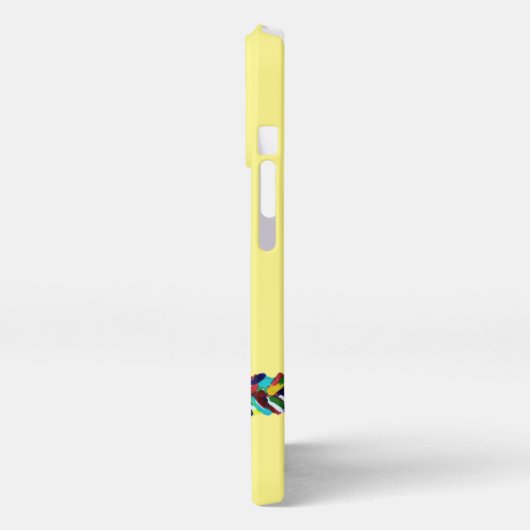 Goofy Ostrich iPhone Case - Geel iPhone Hoesje (Linkerkant)