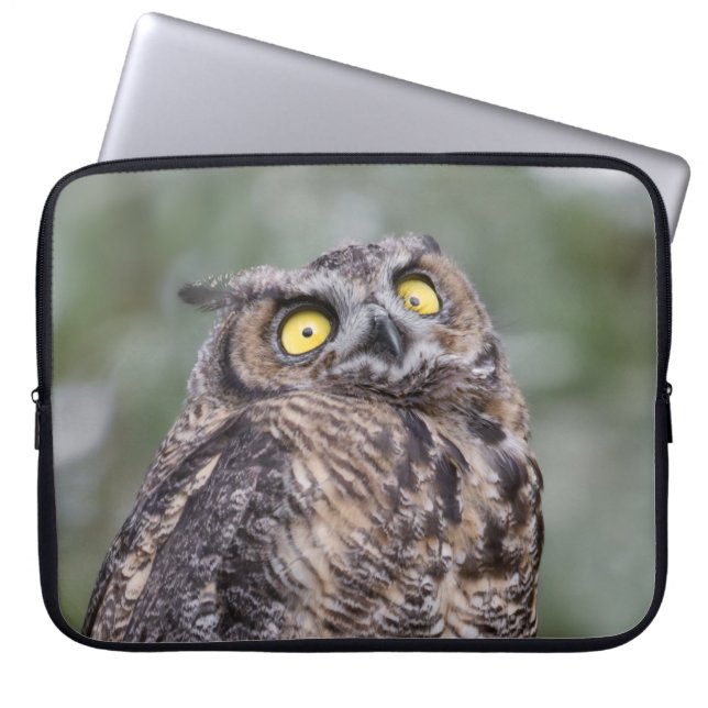 Goofy Owl Neoprene Laptop Sleeve (Voorkant)
