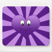 Goofy Paarse Heart Mousepad Muismat (Voorkant)