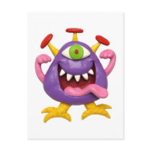 Goofy Paarse Monster